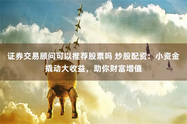 證券交易顧問可以推薦股票嗎 炒股配資：小資金撬動大收益，助你財富增值